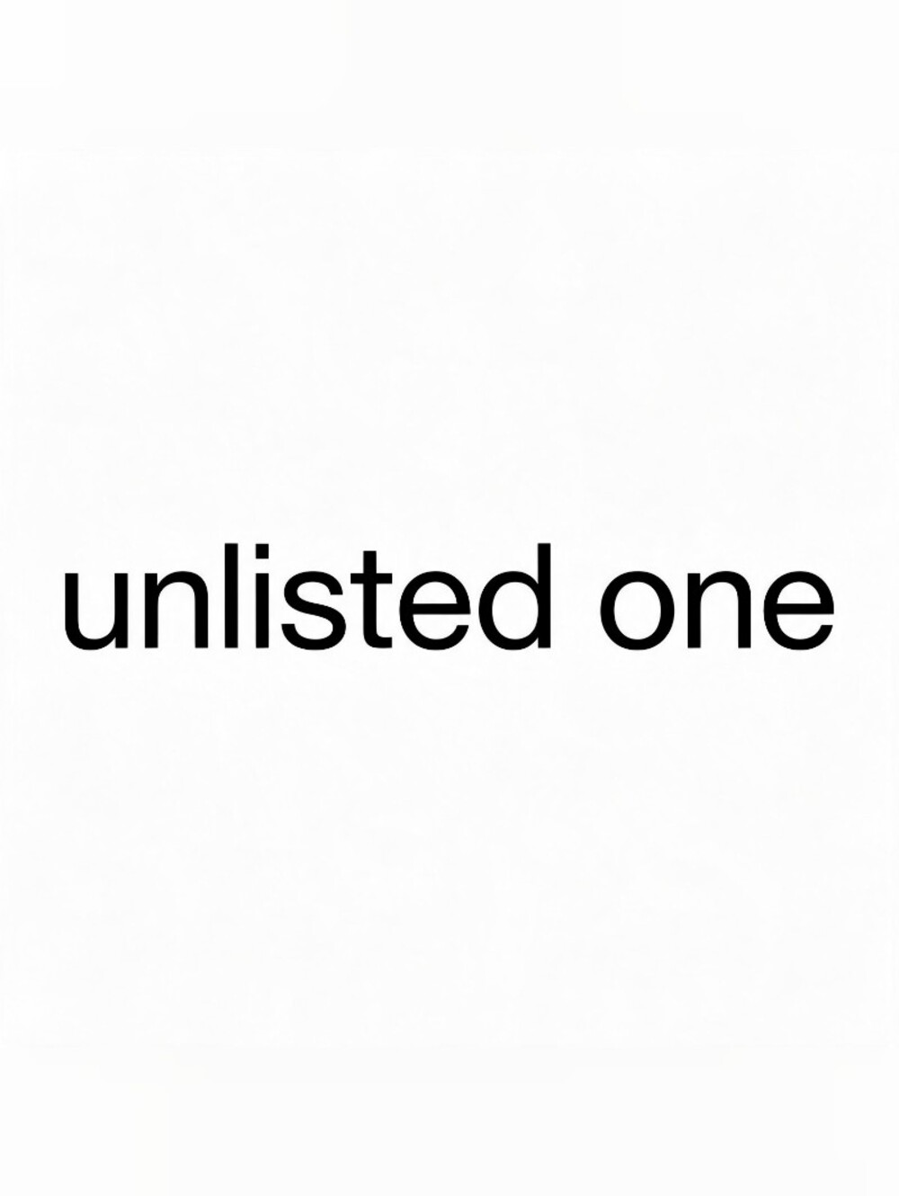 Unlisted For Live Show